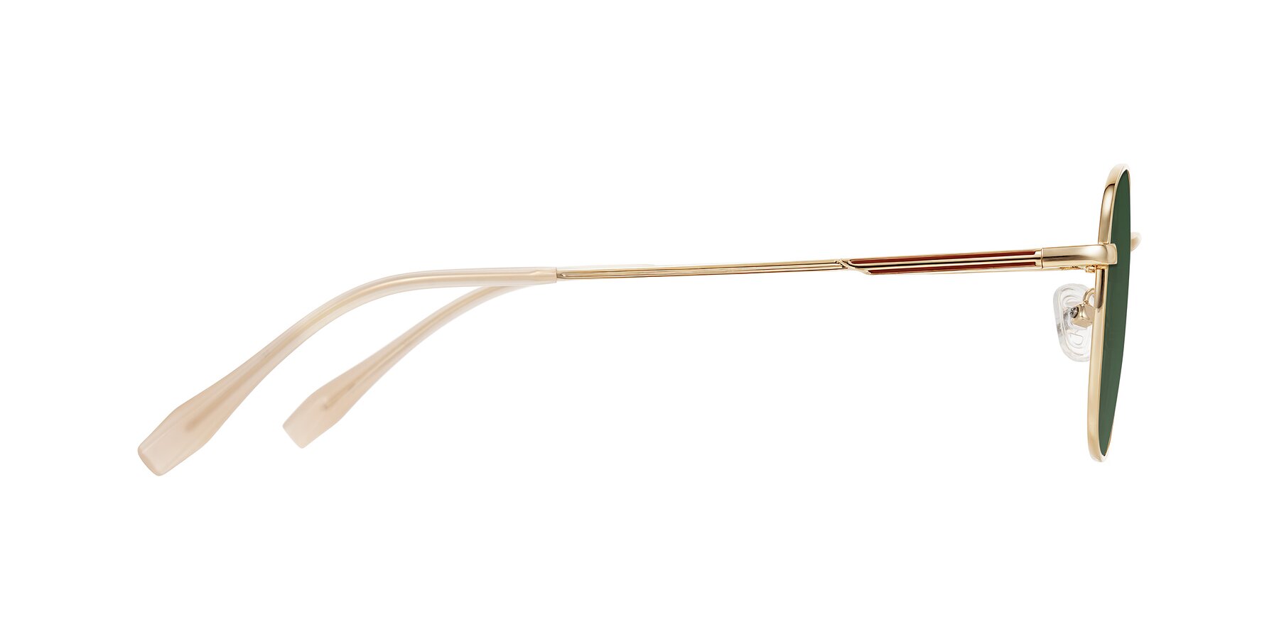 Side of Inver in Gold with Green Tinted Lenses