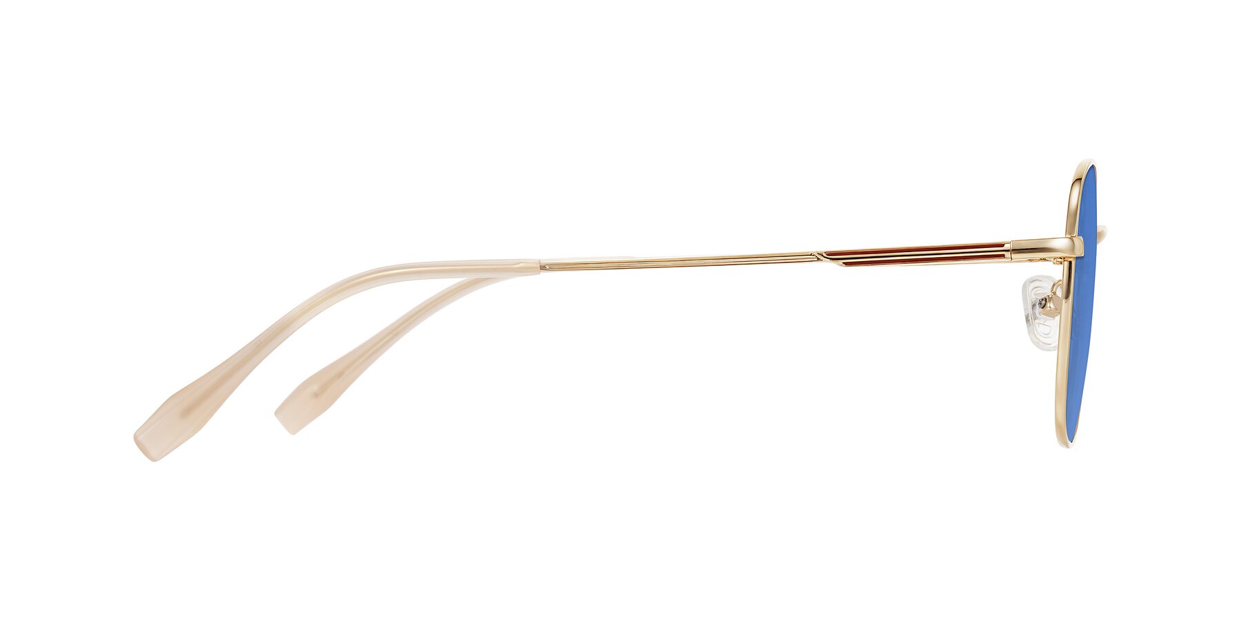 Side of Inver in Gold with Blue Tinted Lenses