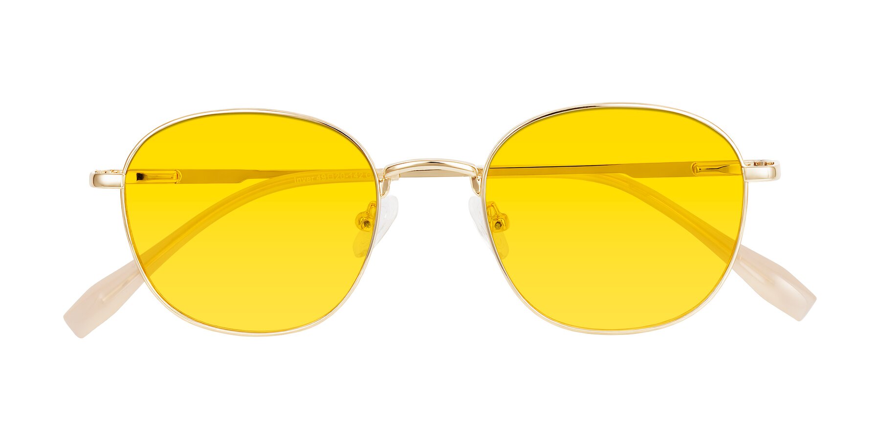 Folded Front of Inver in Gold with Yellow Tinted Lenses