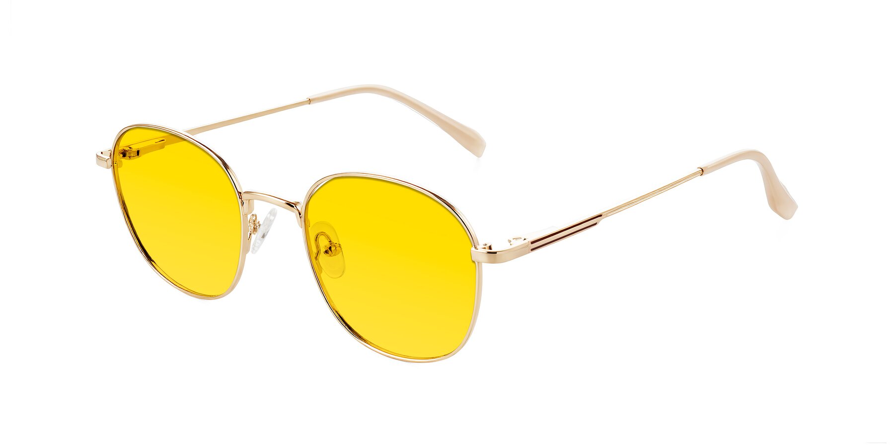 Angle of Inver in Gold with Yellow Tinted Lenses