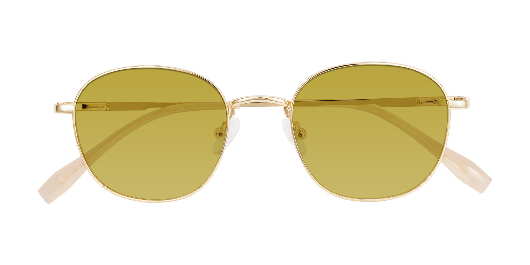Folded Front of Inver in Gold with Champagne Tinted Lenses