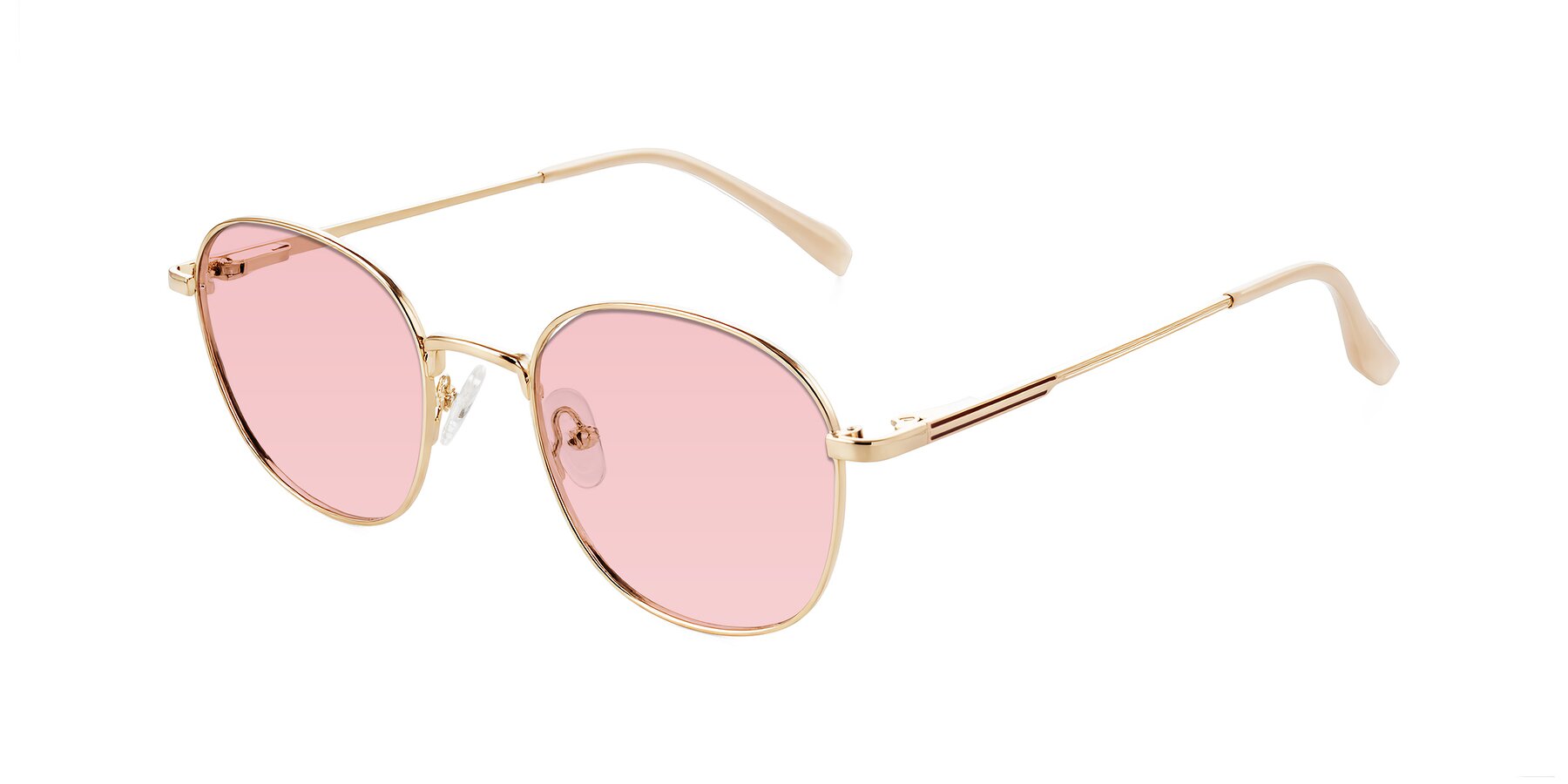 Angle of Inver in Gold with Light Garnet Tinted Lenses