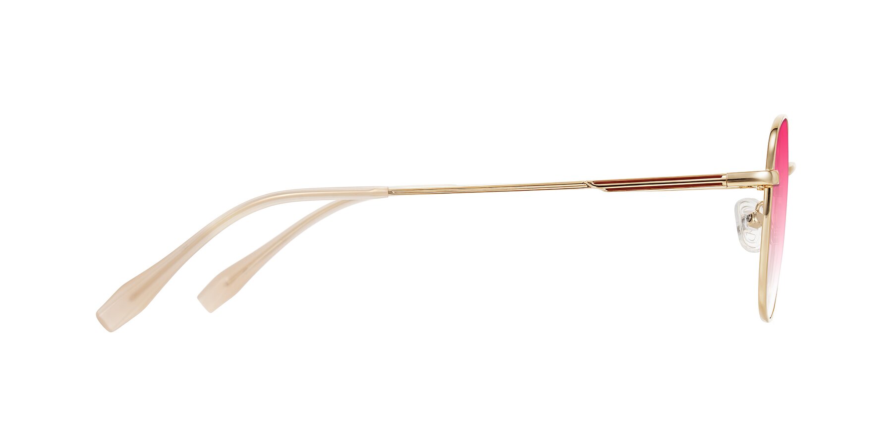 Side of Inver in Gold with Pink Gradient Lenses