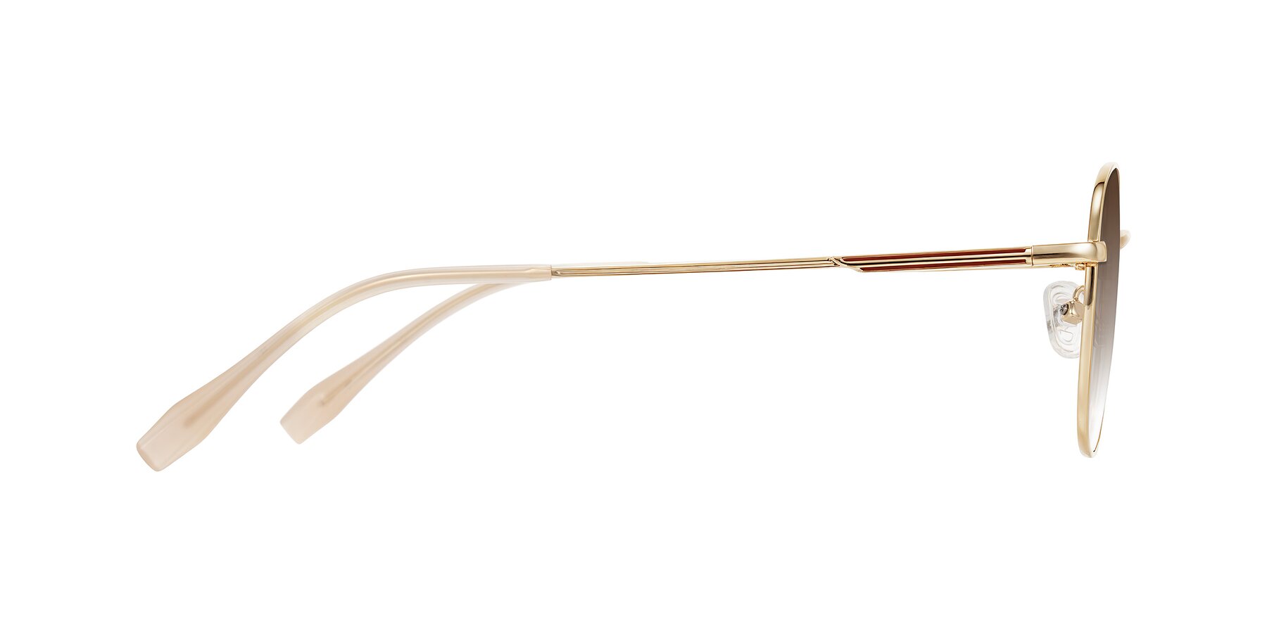Side of Inver in Gold with Brown Gradient Lenses