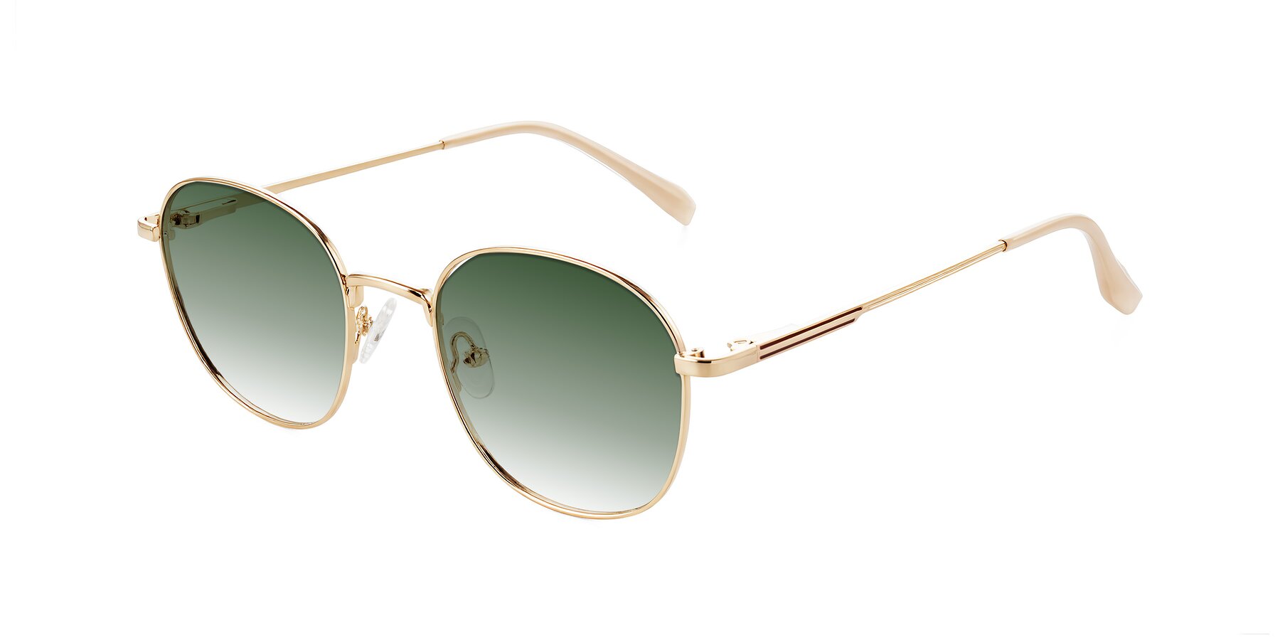 Angle of Inver in Gold with Green Gradient Lenses