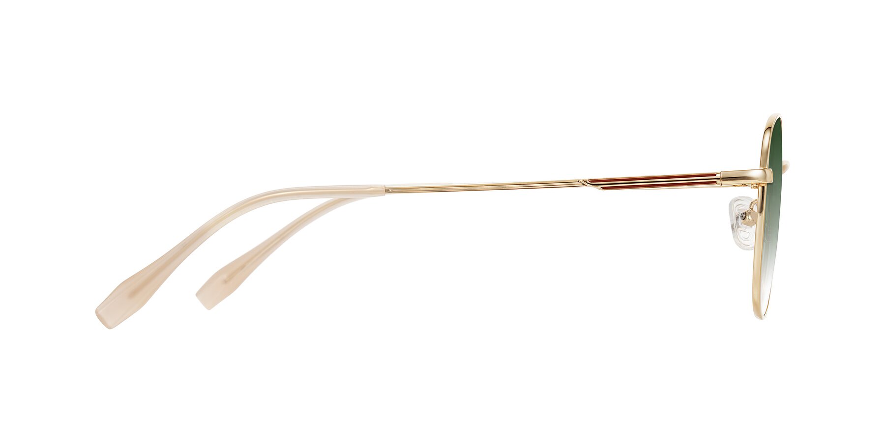 Side of Inver in Gold with Green Gradient Lenses