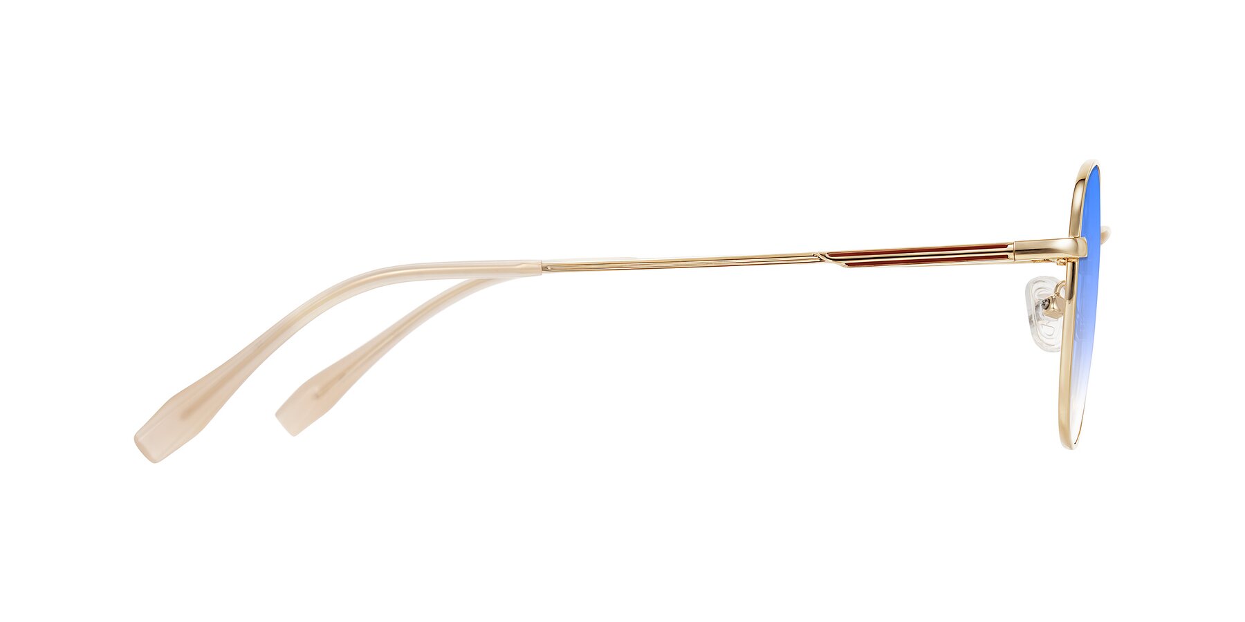 Side of Inver in Gold with Blue Gradient Lenses
