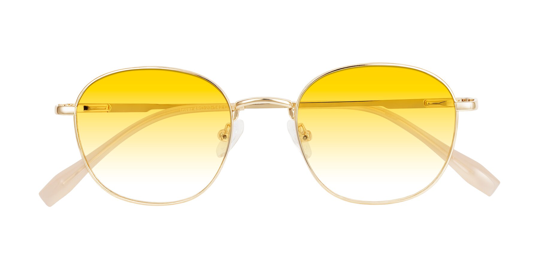 Folded Front of Inver in Gold with Yellow Gradient Lenses