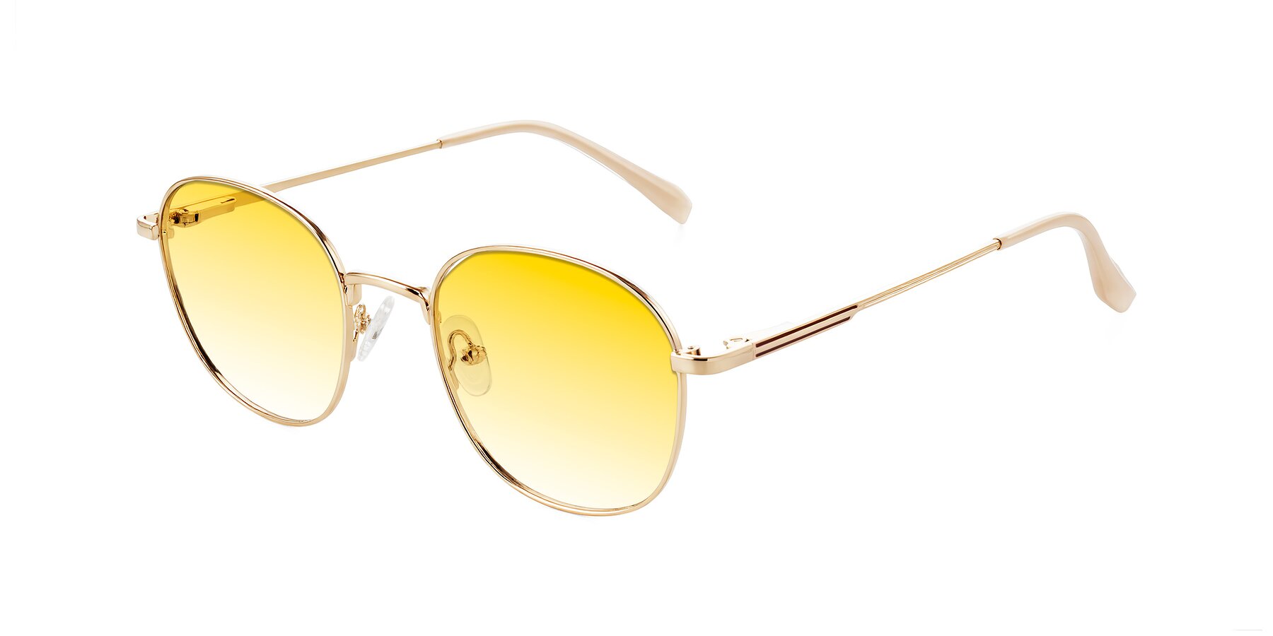 Angle of Inver in Gold with Yellow Gradient Lenses