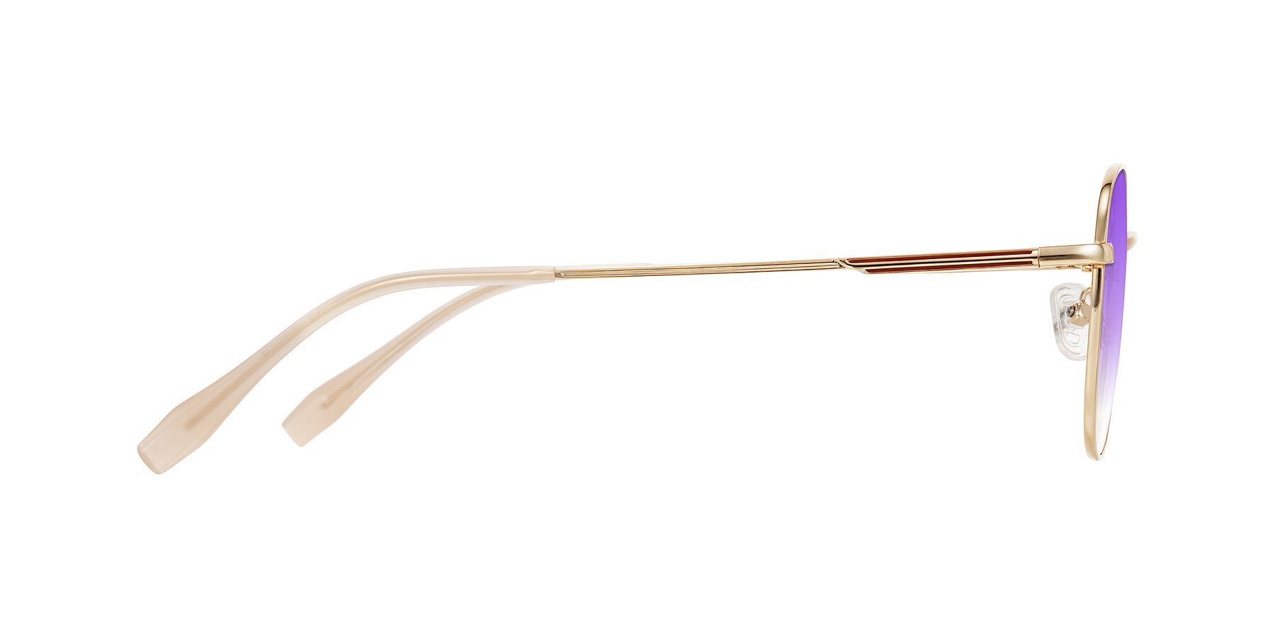 Side of Inver in Gold with Purple Gradient Lenses