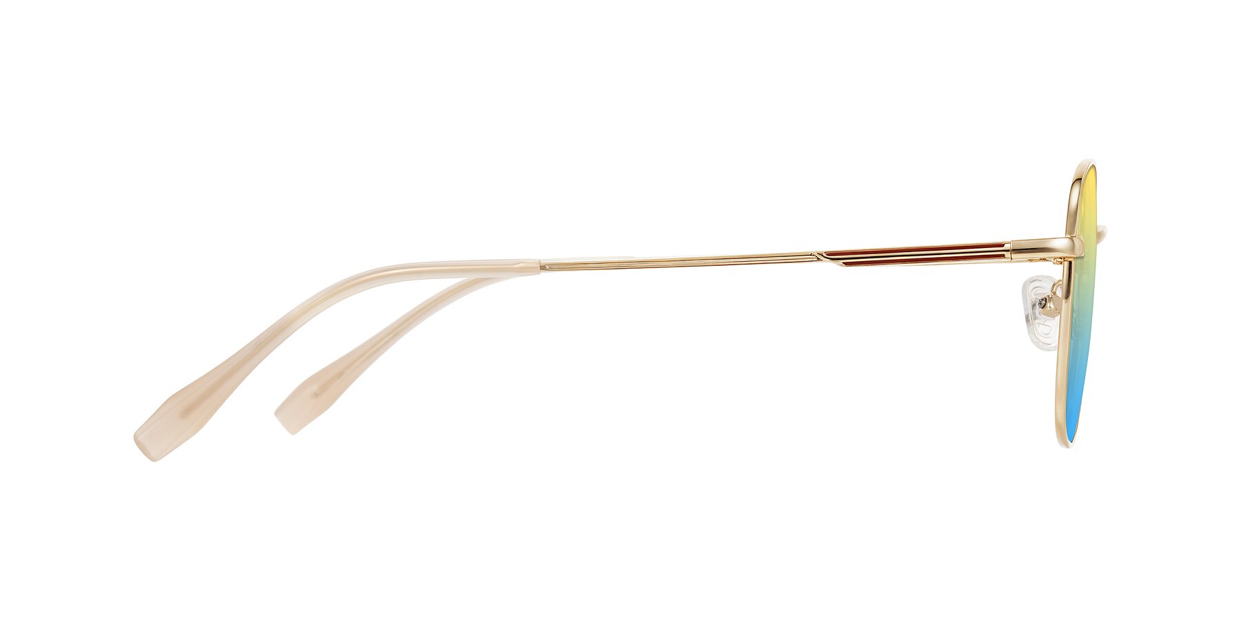 Side of Inver in Gold with Yellow / Blue Gradient Lenses