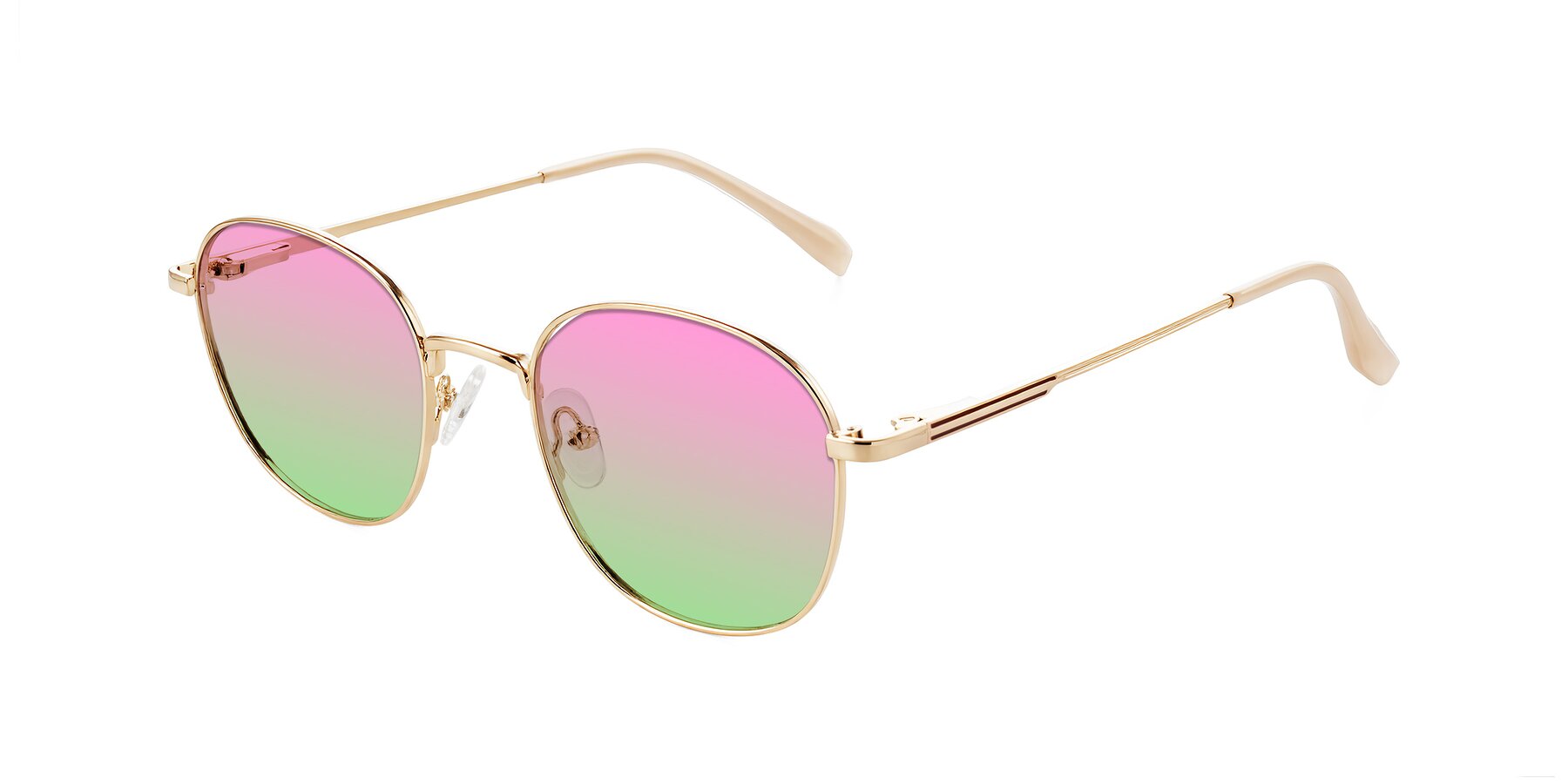 Angle of Inver in Gold with Pink / Green Gradient Lenses