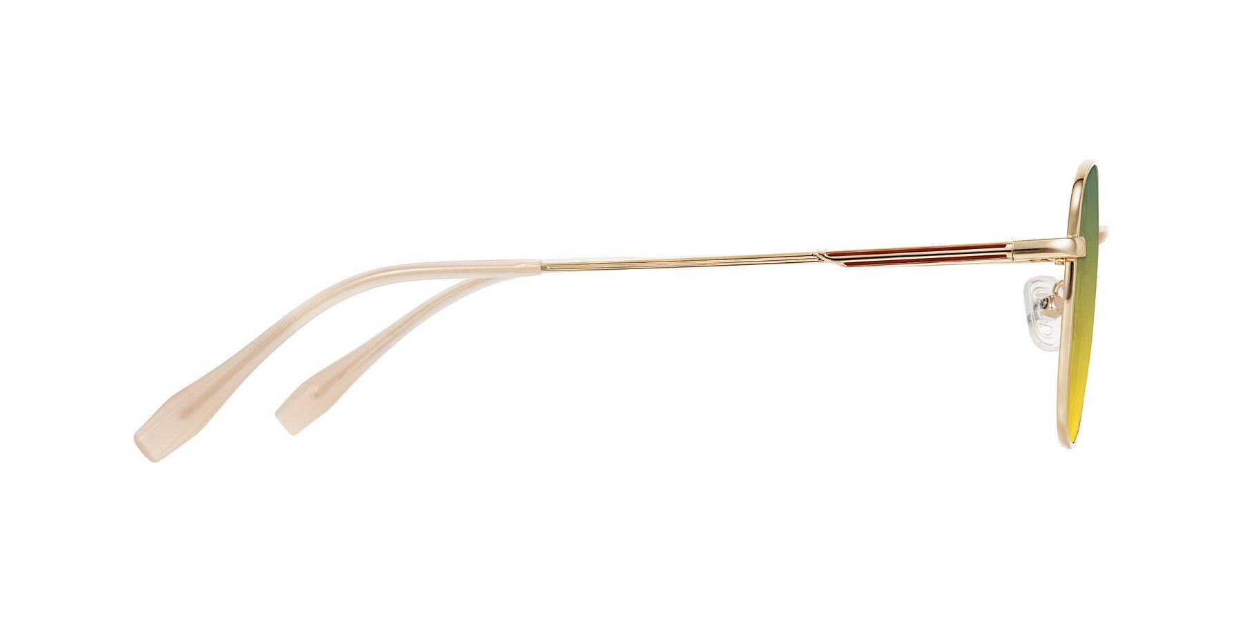 Side of Inver in Gold with Green / Yellow Gradient Lenses