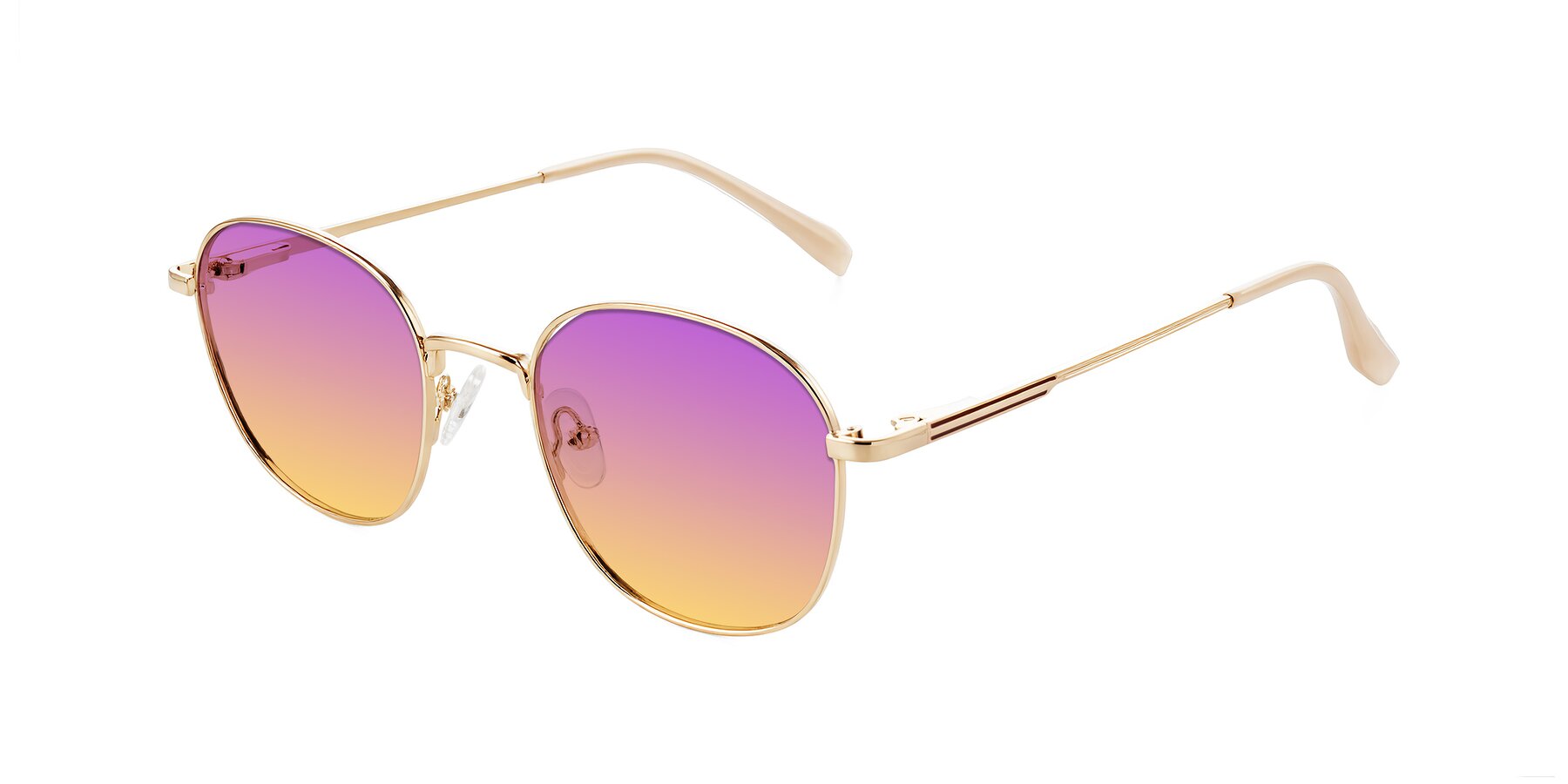 Angle of Inver in Gold with Purple / Yellow Gradient Lenses