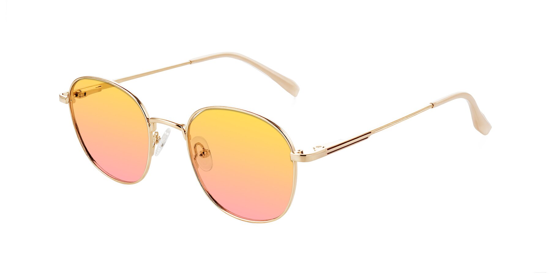 Angle of Inver in Gold with Yellow / Pink Gradient Lenses