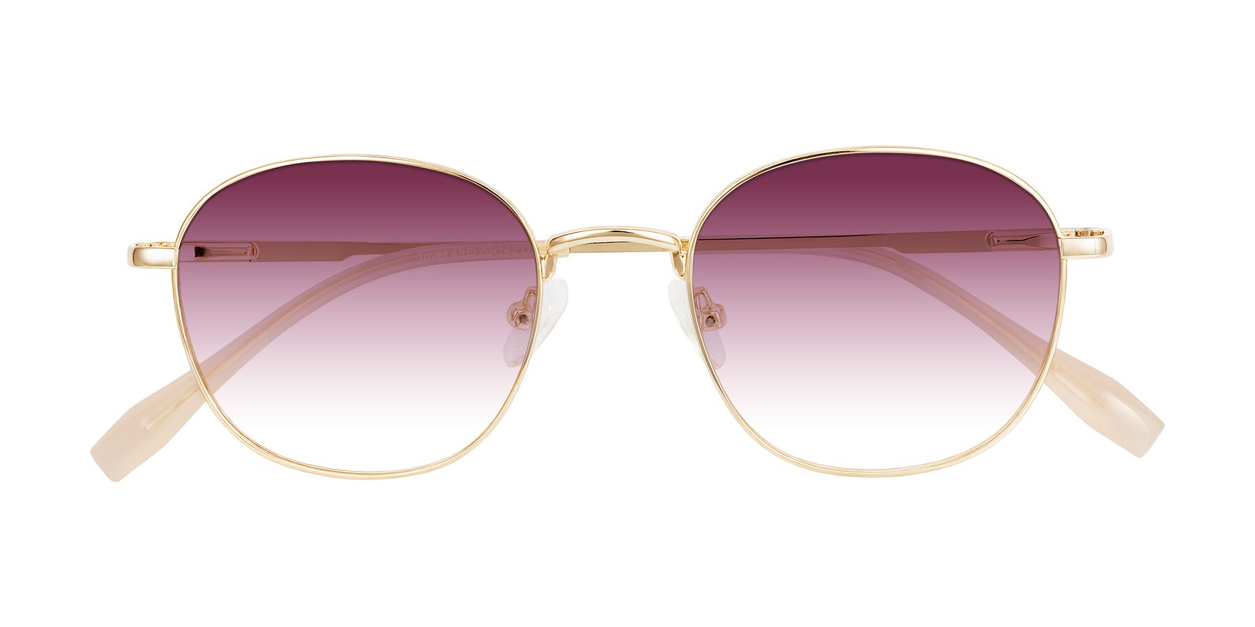 Folded Front of Inver in Gold with Wine Gradient Lenses