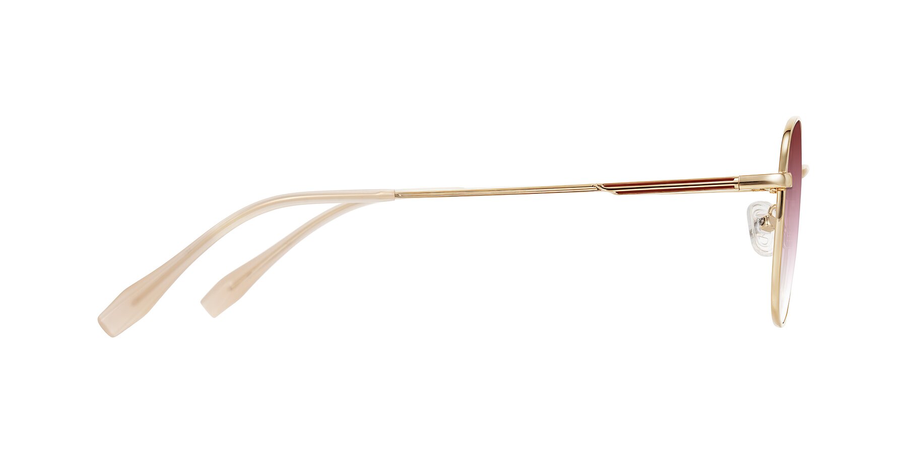 Side of Inver in Gold with Garnet Gradient Lenses