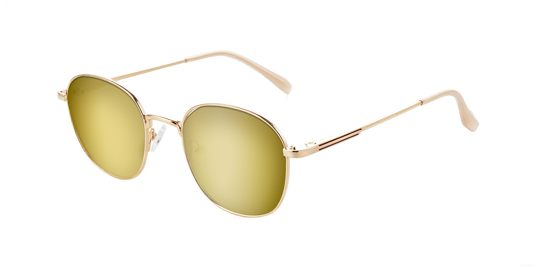 Angle of Inver in Gold with Gold Mirrored Lenses