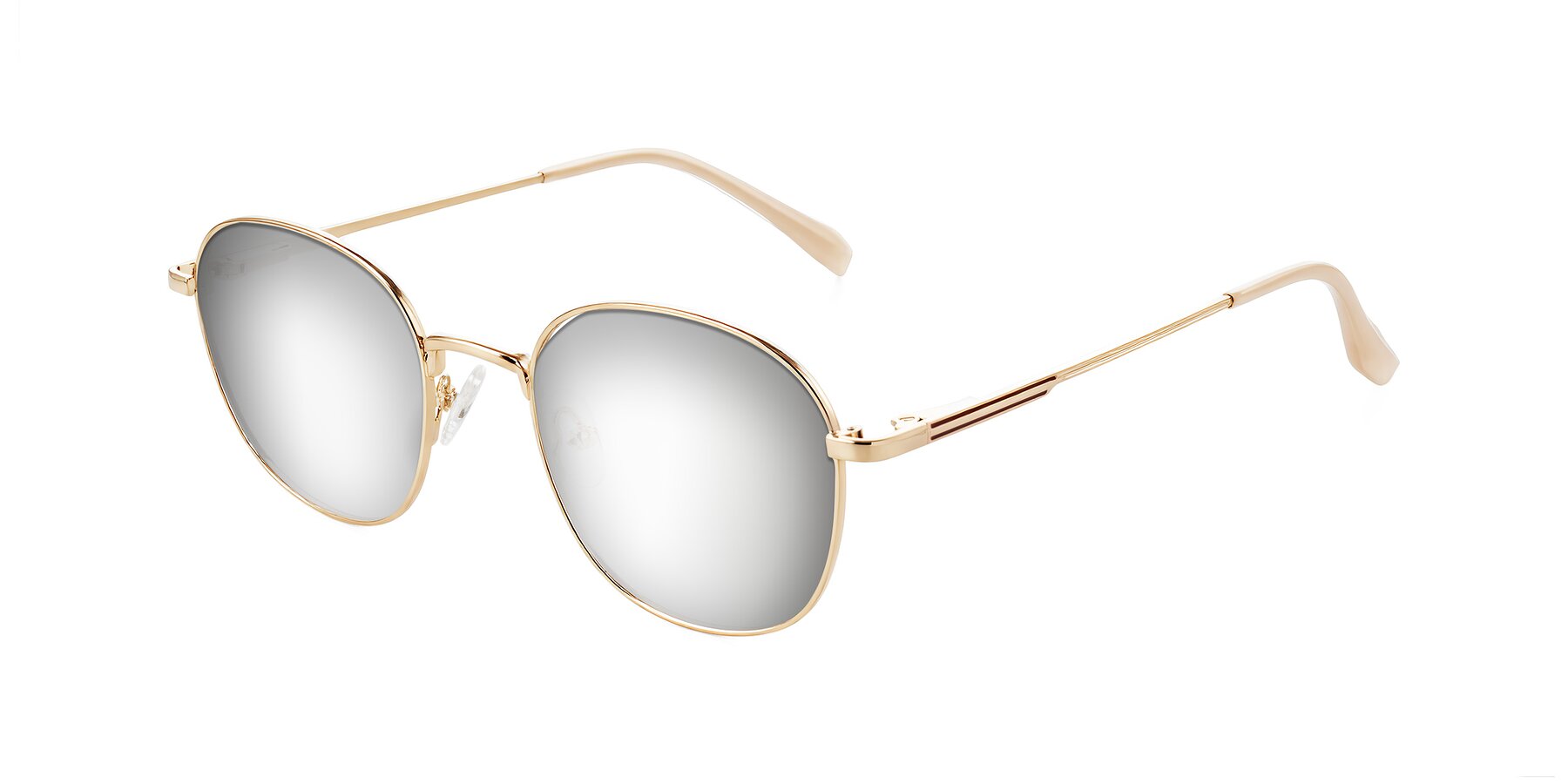 Angle of Inver in Gold with Silver Mirrored Lenses