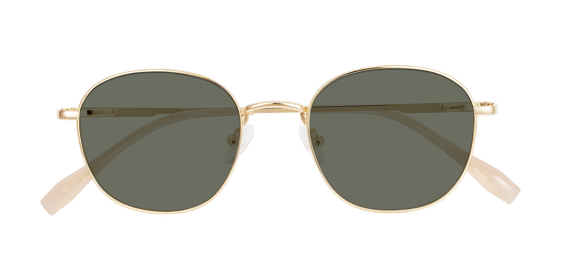 Folded Front of Inver in Gold with Gray Polarized Lenses