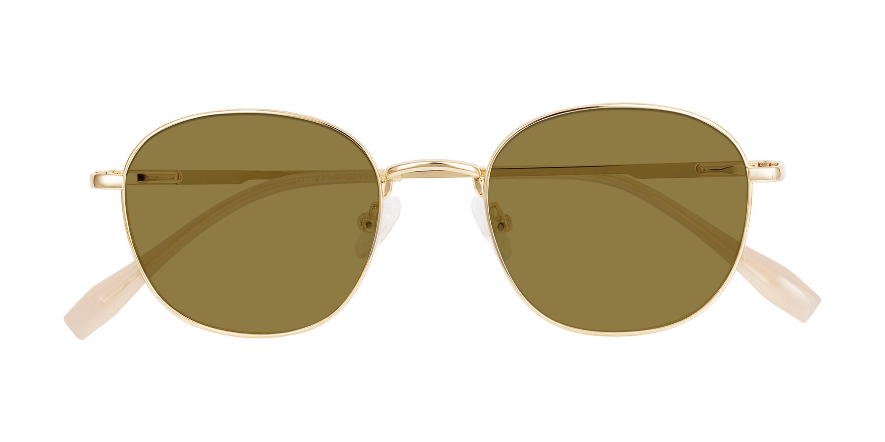 Folded Front of Inver in Gold with Brown Polarized Lenses