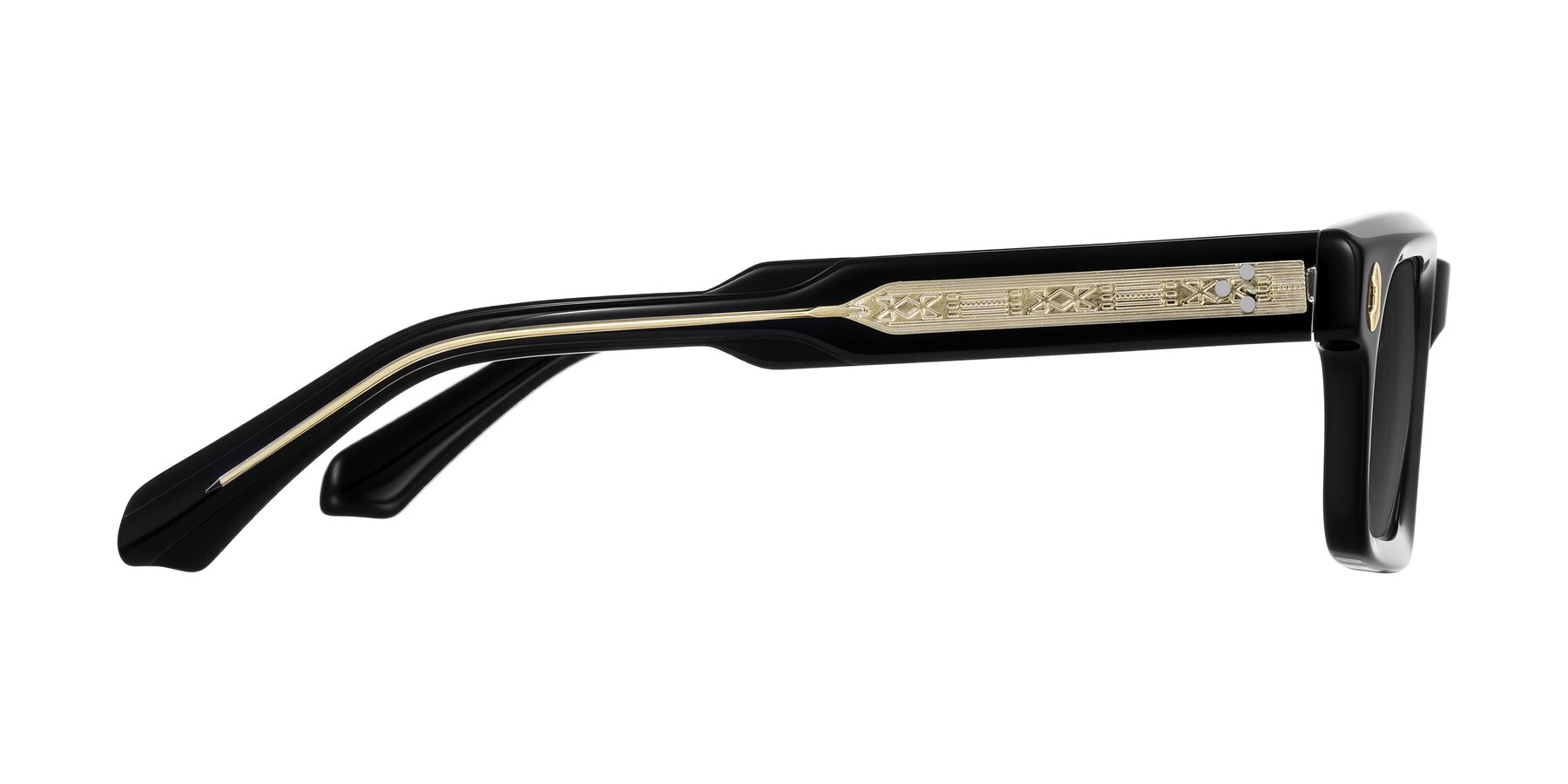 Side of Zade in Black with Gray Tinted Lenses