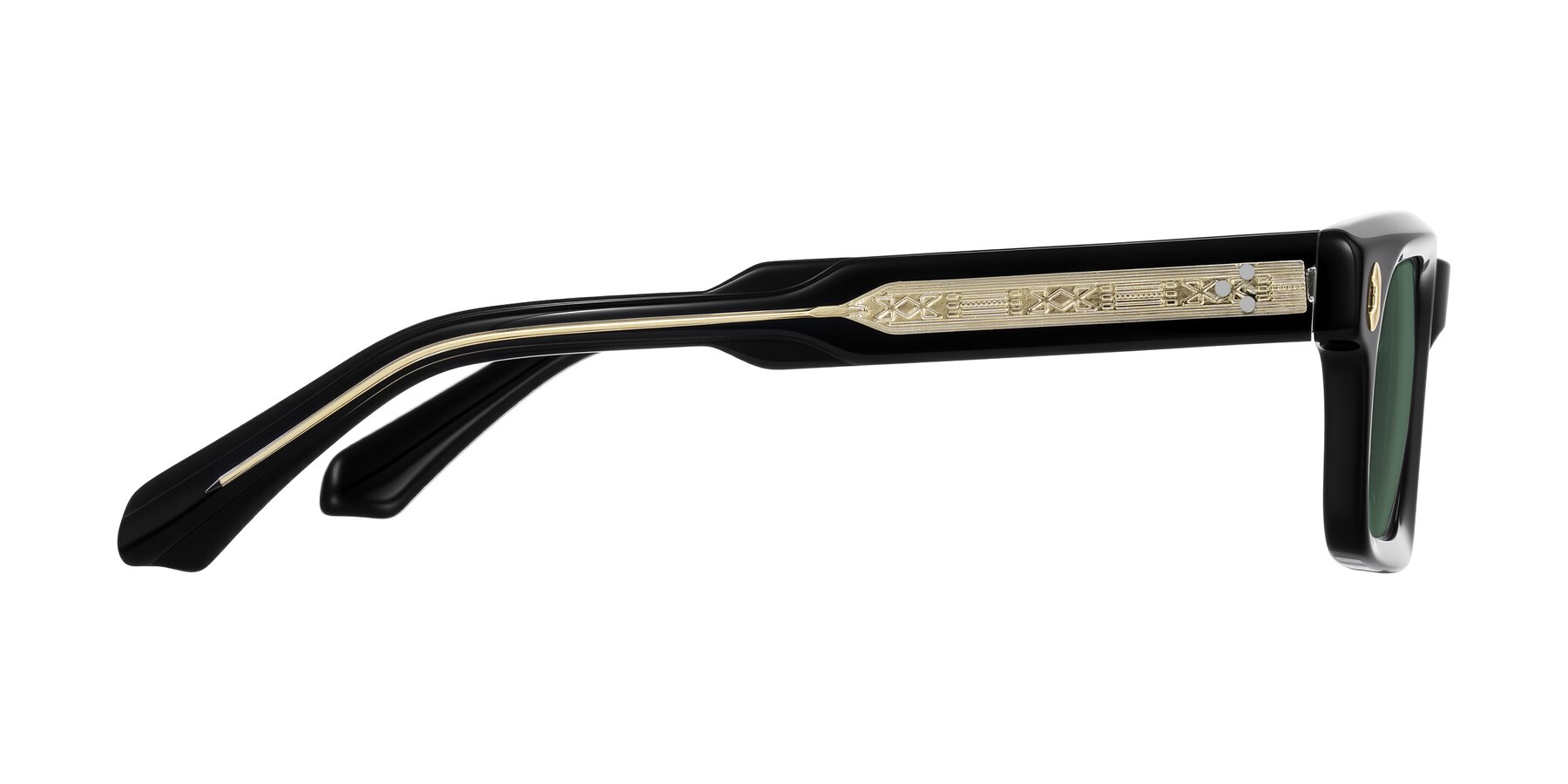 Side of Zade in Black with Green Polarized Lenses
