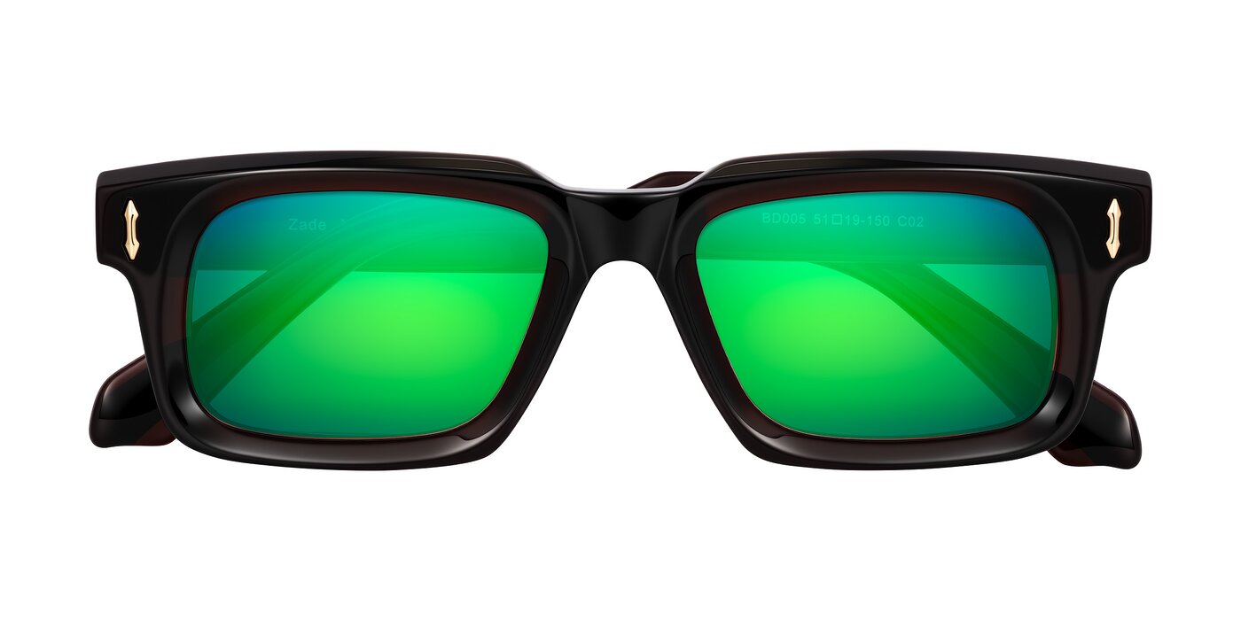 Zade - Translucent Brown Flash Mirrored Sunglasses