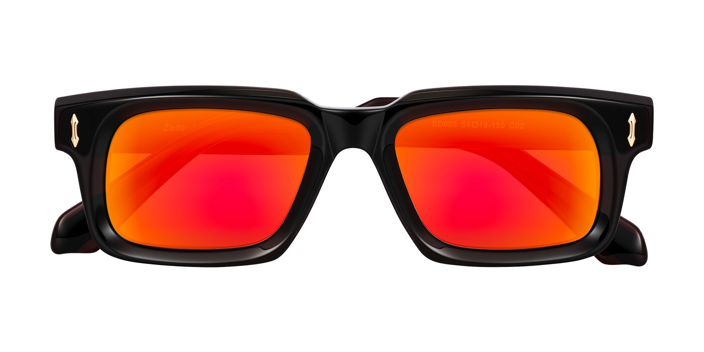 Zade - Translucent Brown Flash Mirrored Sunglasses