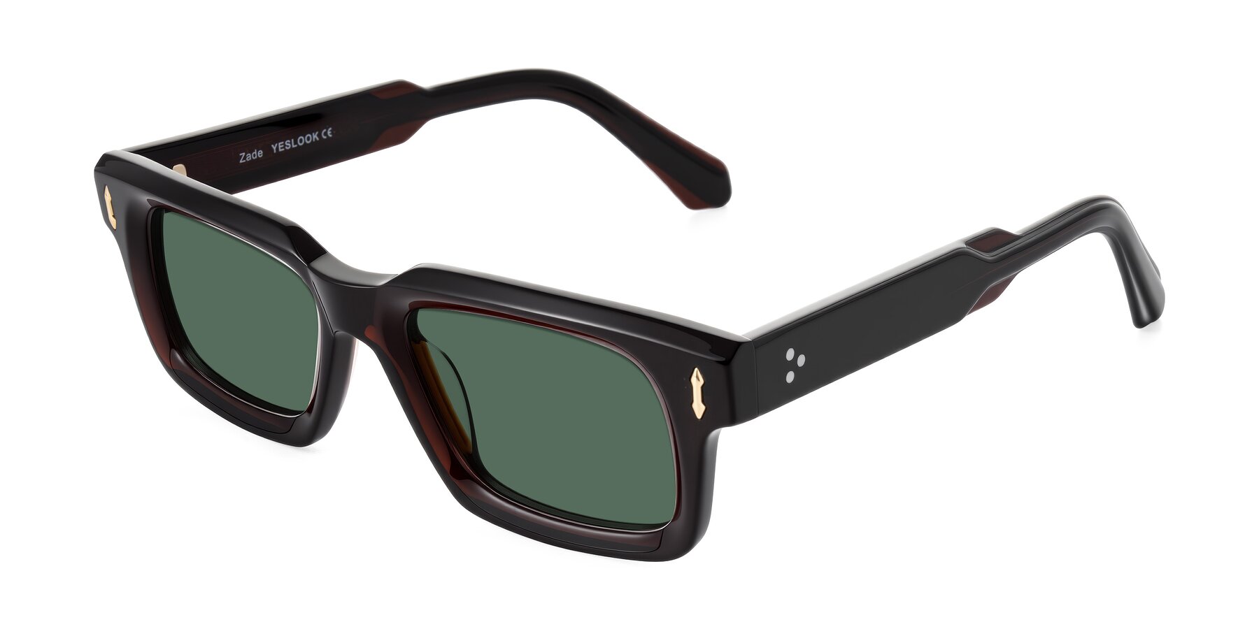 Angle of Zade in Translucent Brown with Green Polarized Lenses