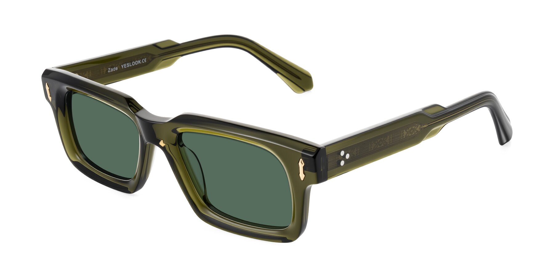 Angle of Zade in Translucent Green with Green Polarized Lenses