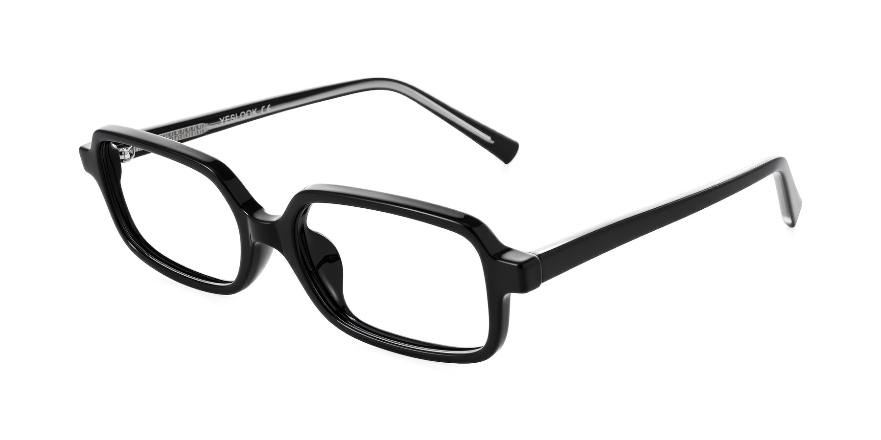 Angle of Garbott in Black with Clear Eyeglass Lenses