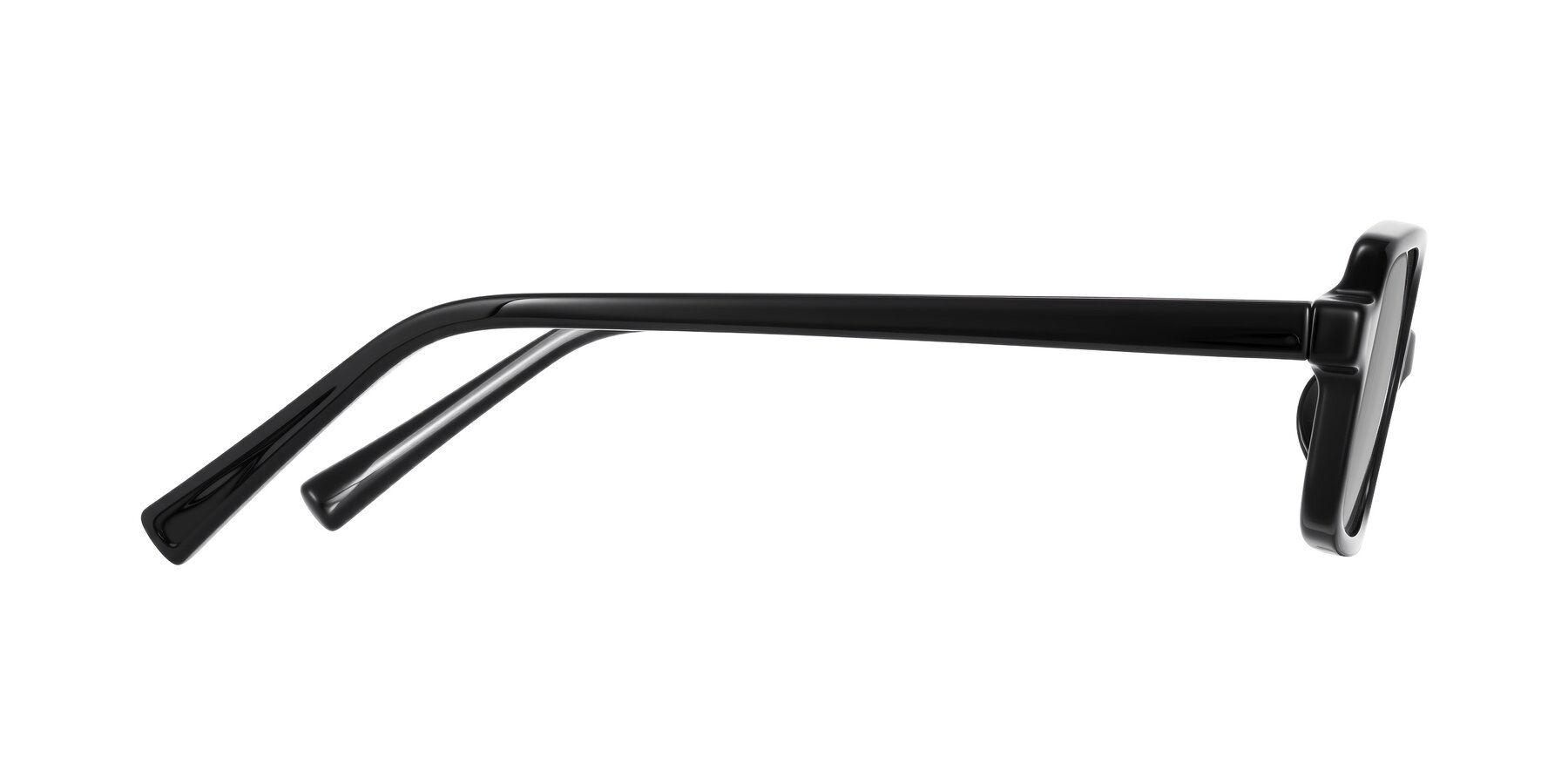Side of Garbott in Black with Light Gray Tinted Lenses