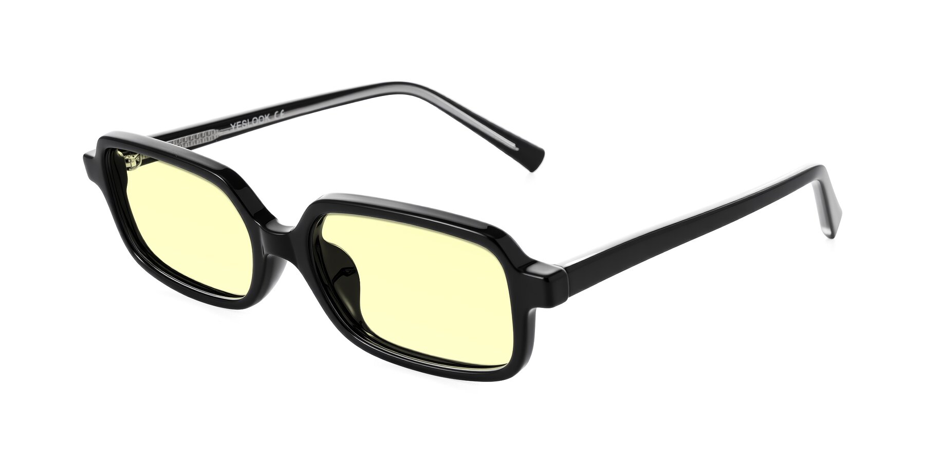 Angle of Garbott in Black with Light Yellow Tinted Lenses