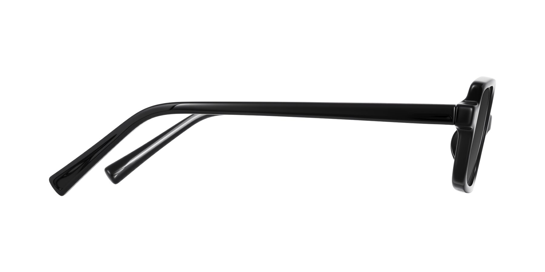 Side of Garbott in Black with Gray Tinted Lenses