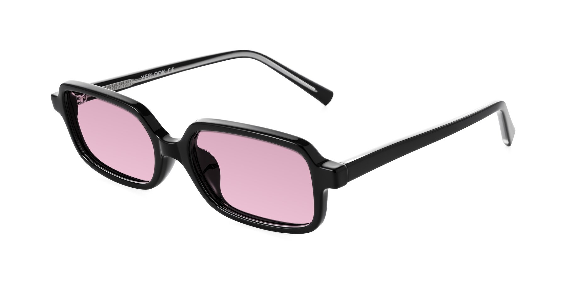 Angle of Garbott in Black with Light Wine Tinted Lenses