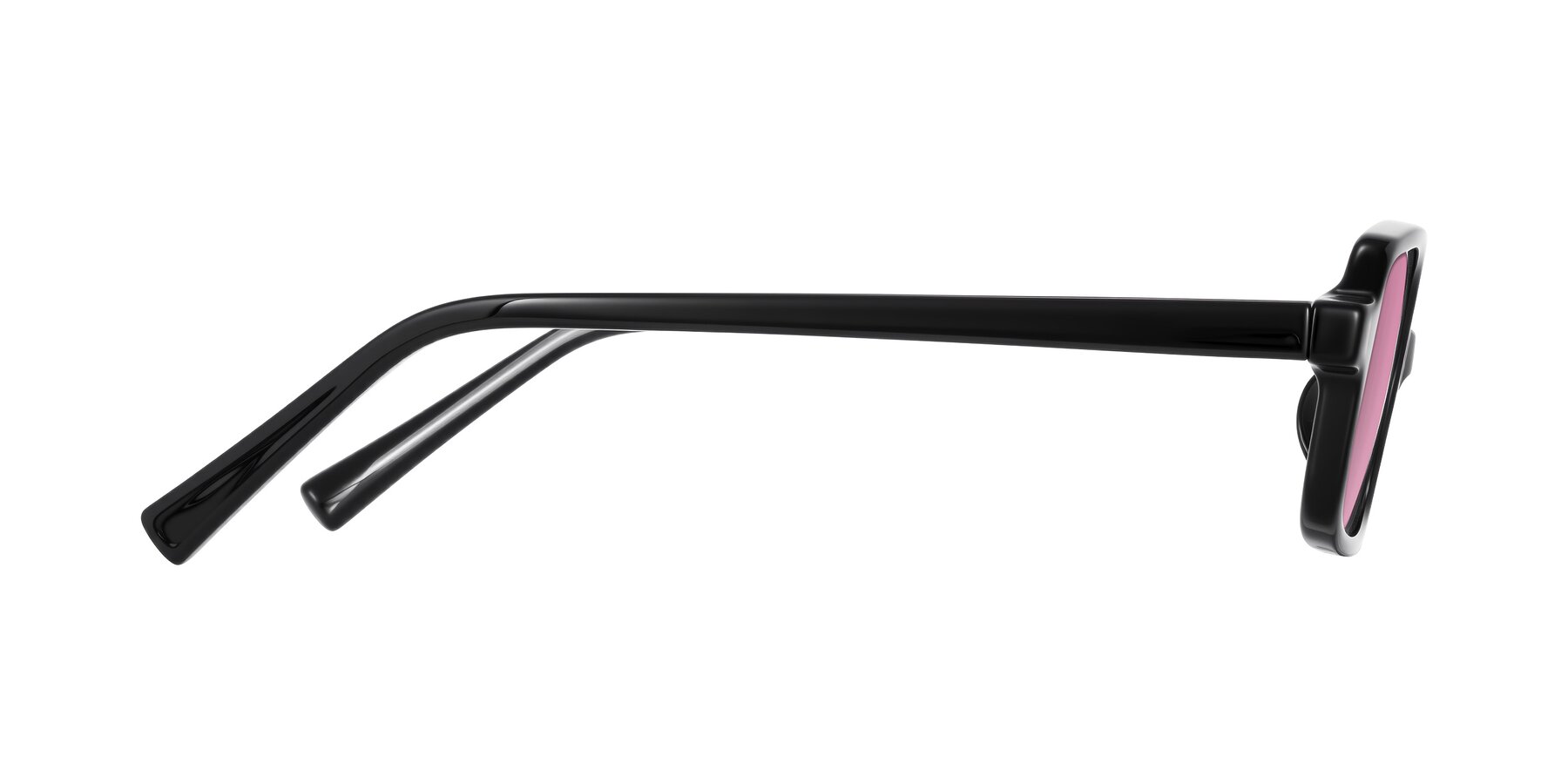 Side of Garbott in Black with Medium Wine Tinted Lenses