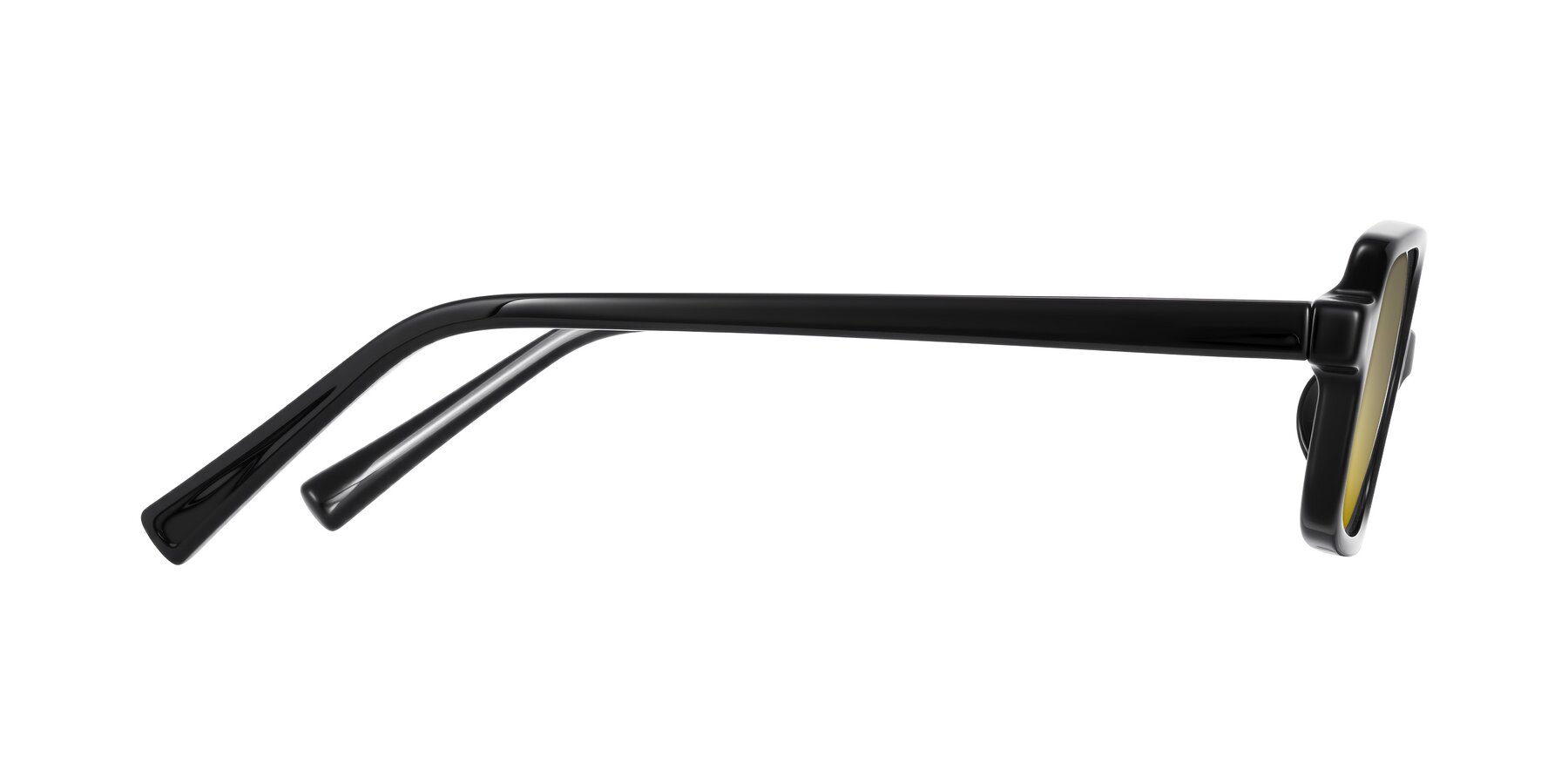 Side of Garbott in Black with Gold Mirrored Lenses