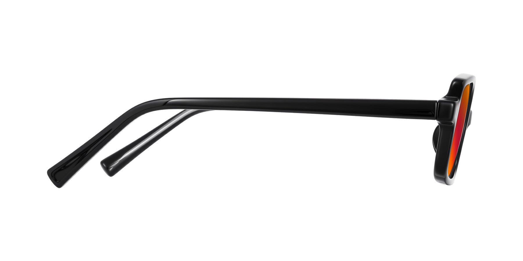 Side of Garbott in Black with Red Gold Mirrored Lenses