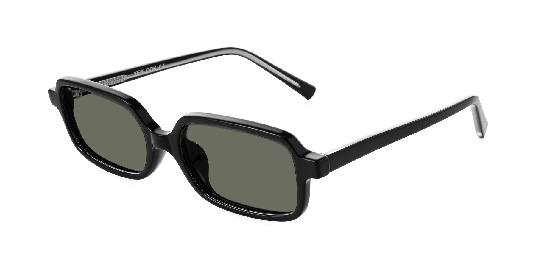 Angle of Garbott in Black with Gray Polarized Lenses