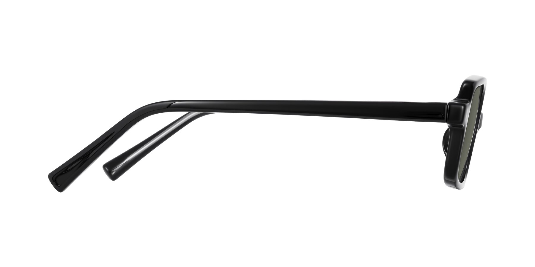 Side of Garbott in Black with Gray Polarized Lenses