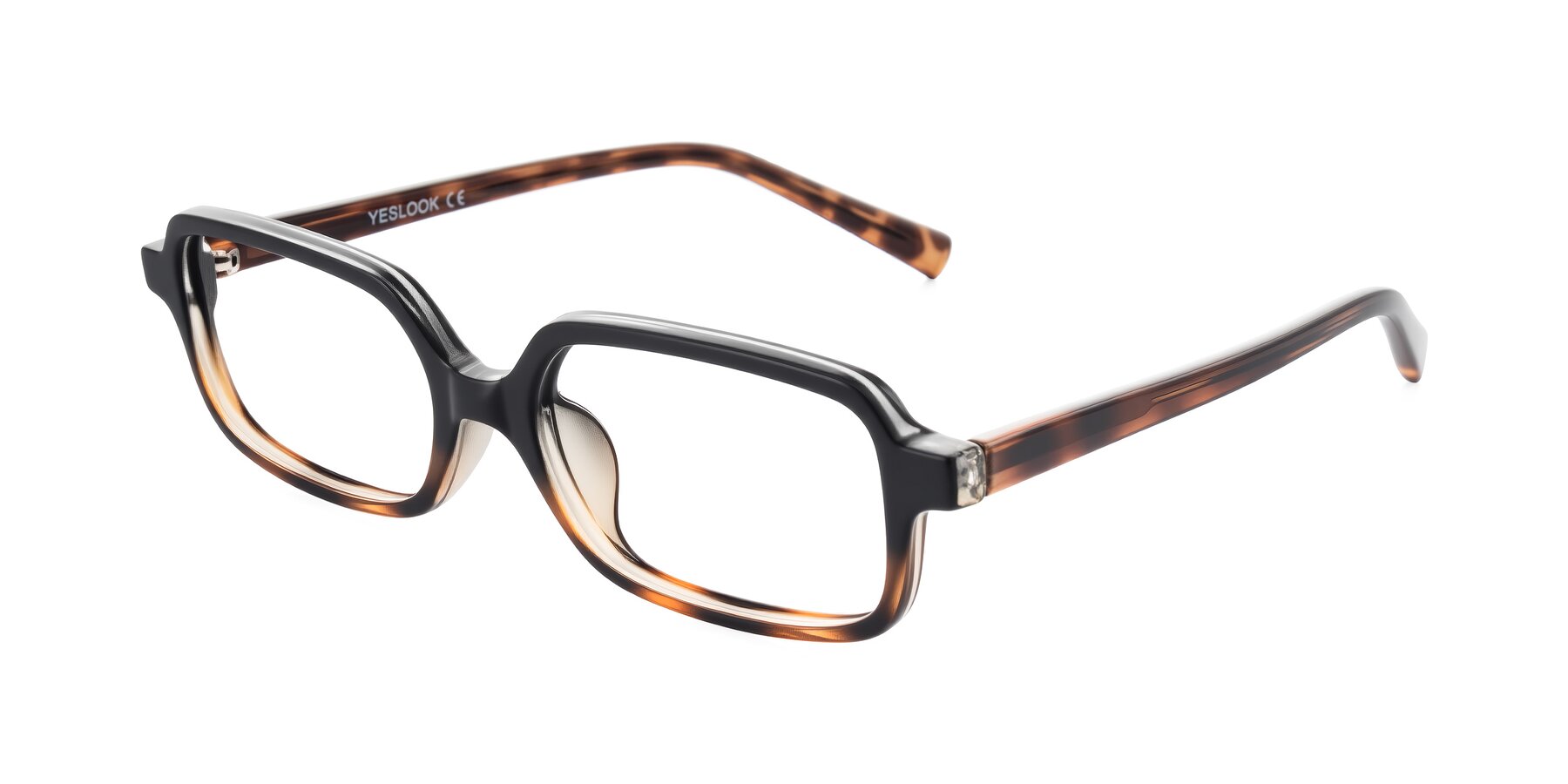 Angle of Garbott in Black/Tortoise with Clear Eyeglass Lenses