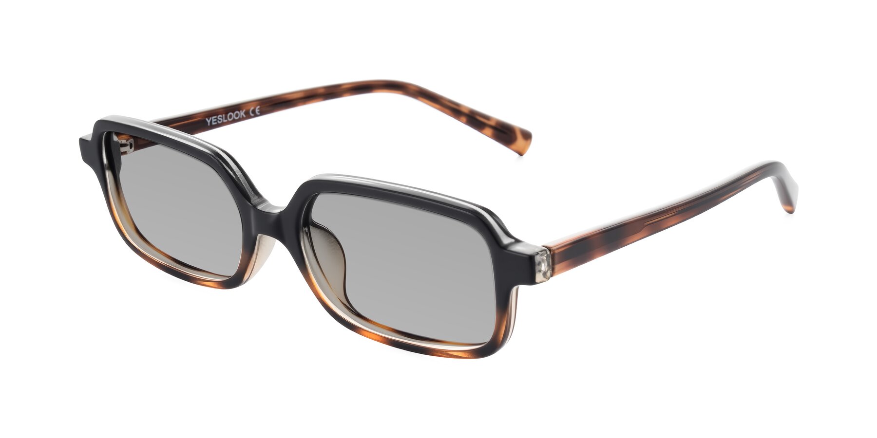 Angle of Garbott in Black/Tortoise with Light Gray Tinted Lenses