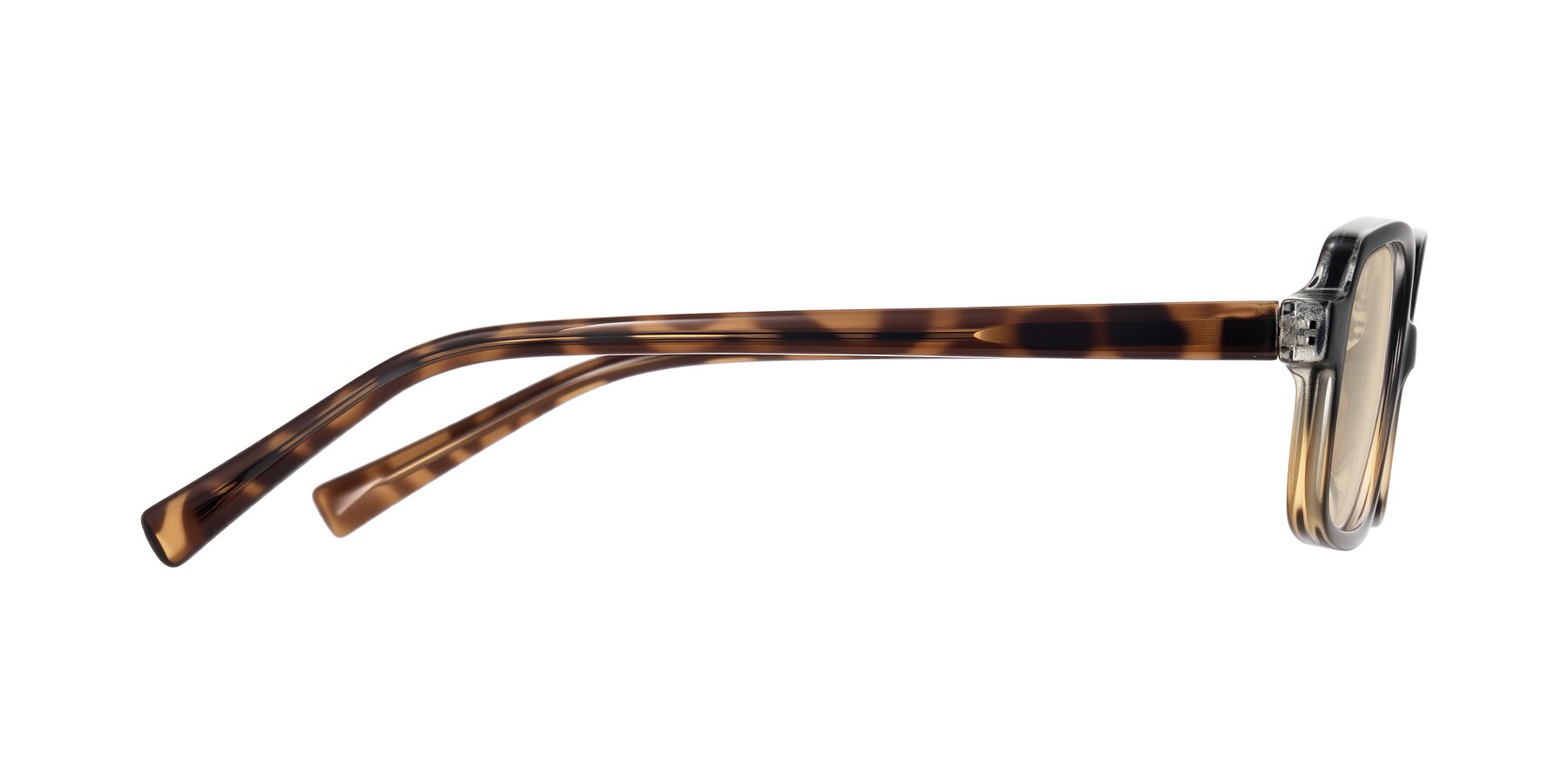 Side of Garbott in Black/Tortoise with Light Brown Tinted Lenses