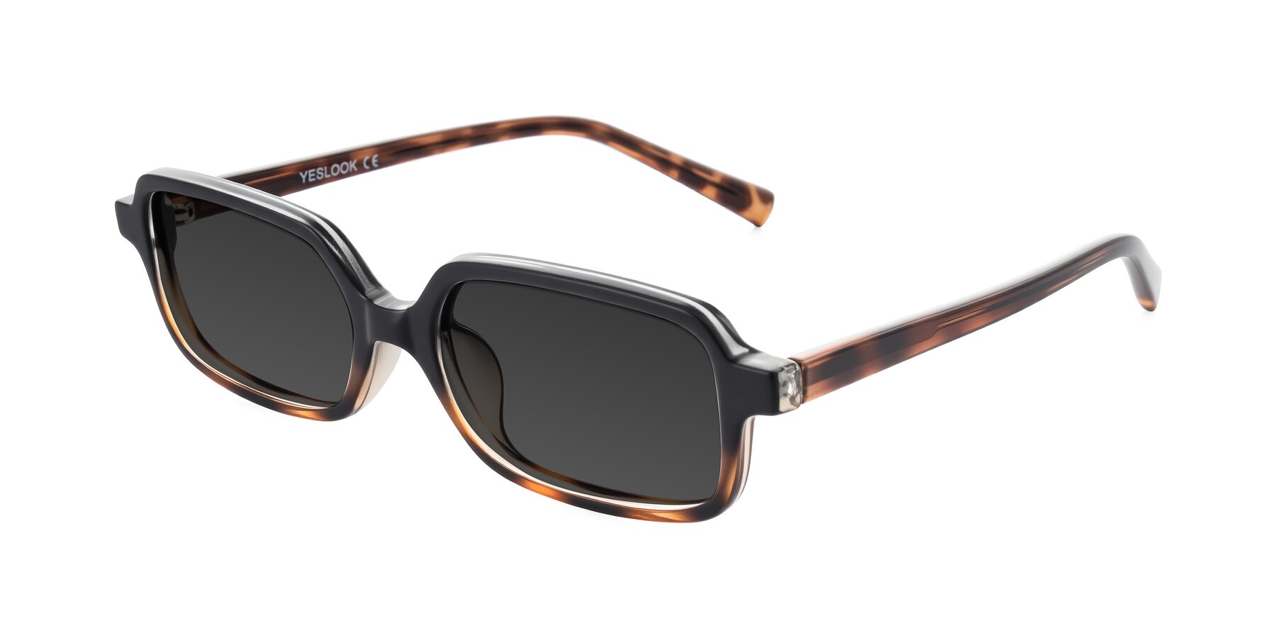 Angle of Garbott in Black/Tortoise with Gray Tinted Lenses