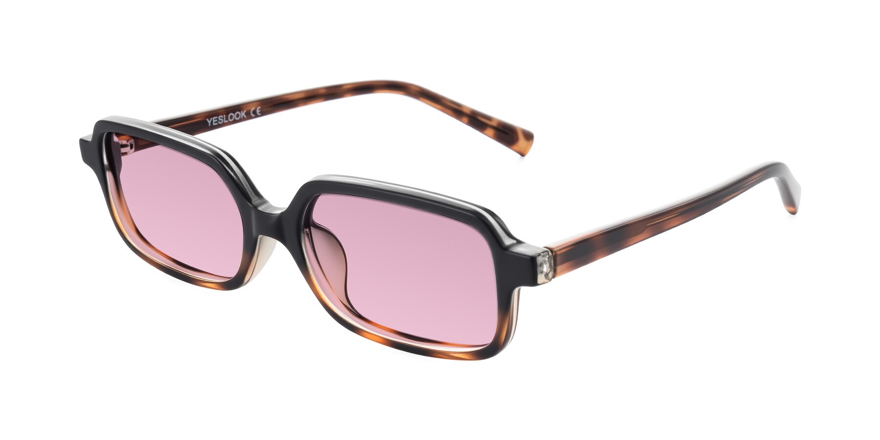Angle of Garbott in Black/Tortoise with Light Wine Tinted Lenses