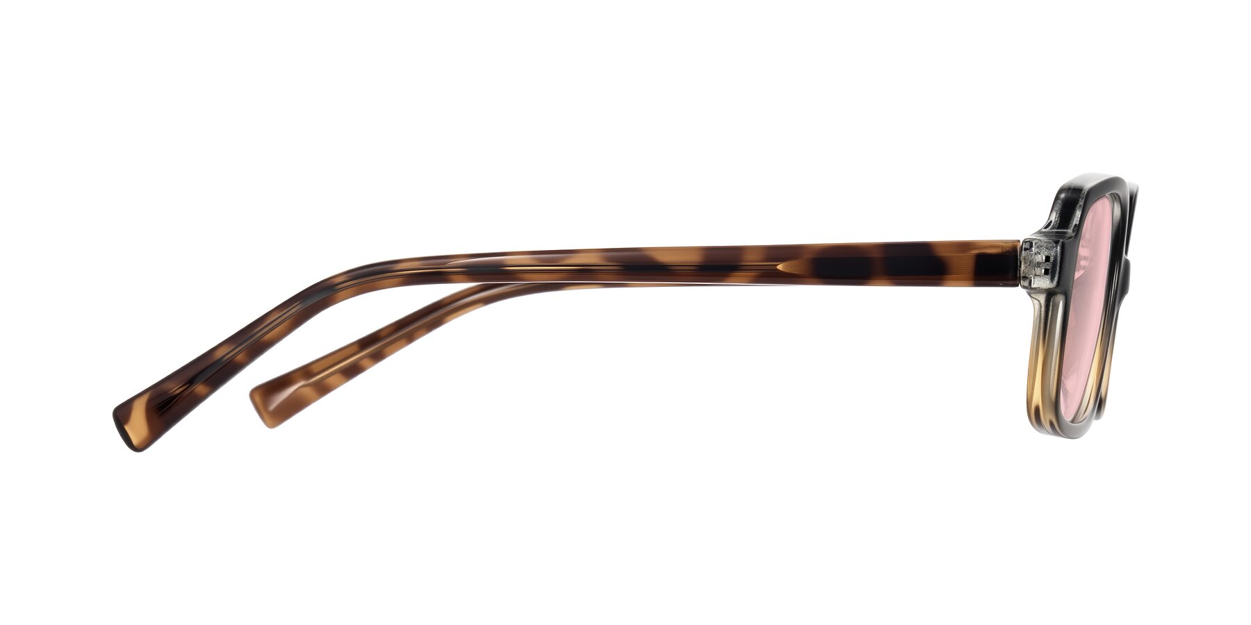 Side of Garbott in Black/Tortoise with Light Garnet Tinted Lenses