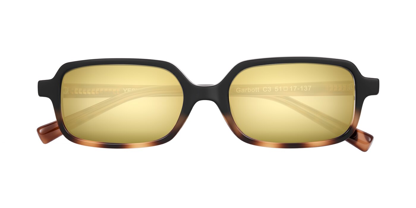 Garbott - Black/Tortoise Flash Mirrored Sunglasses