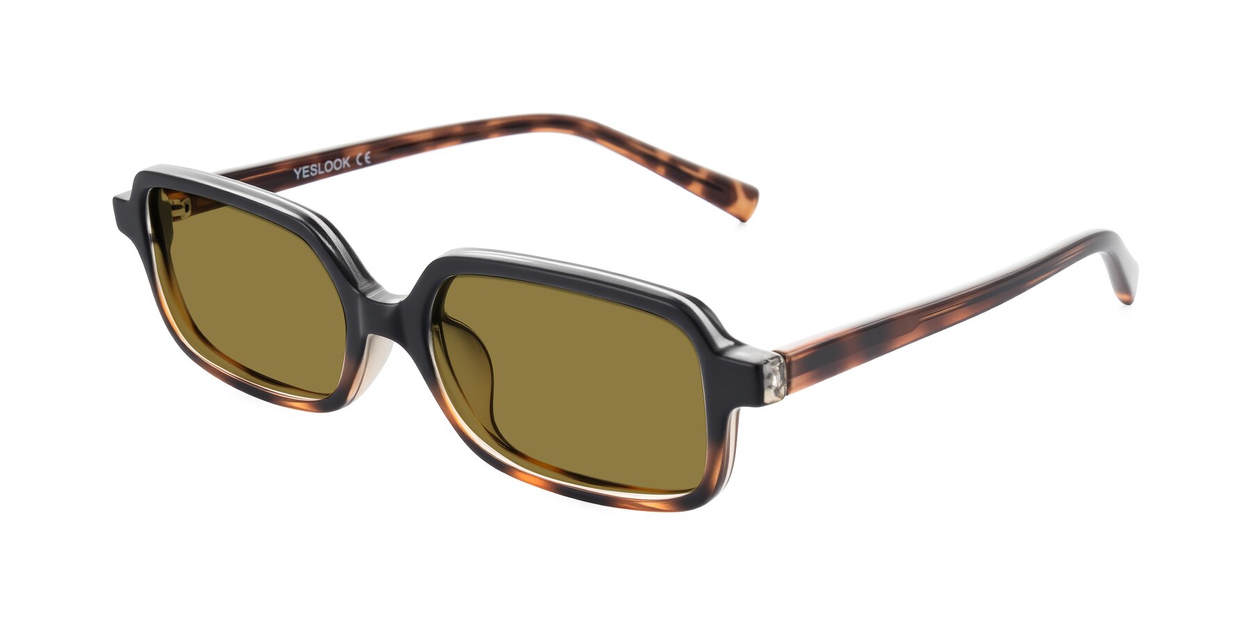 Angle of Garbott in Black/Tortoise with Brown Polarized Lenses