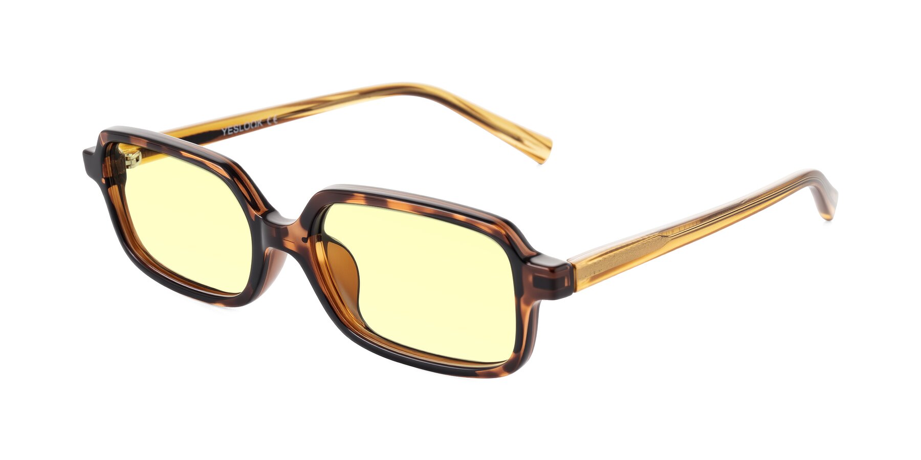 Angle of Garbott in Tortoise/Amber with Light Yellow Tinted Lenses